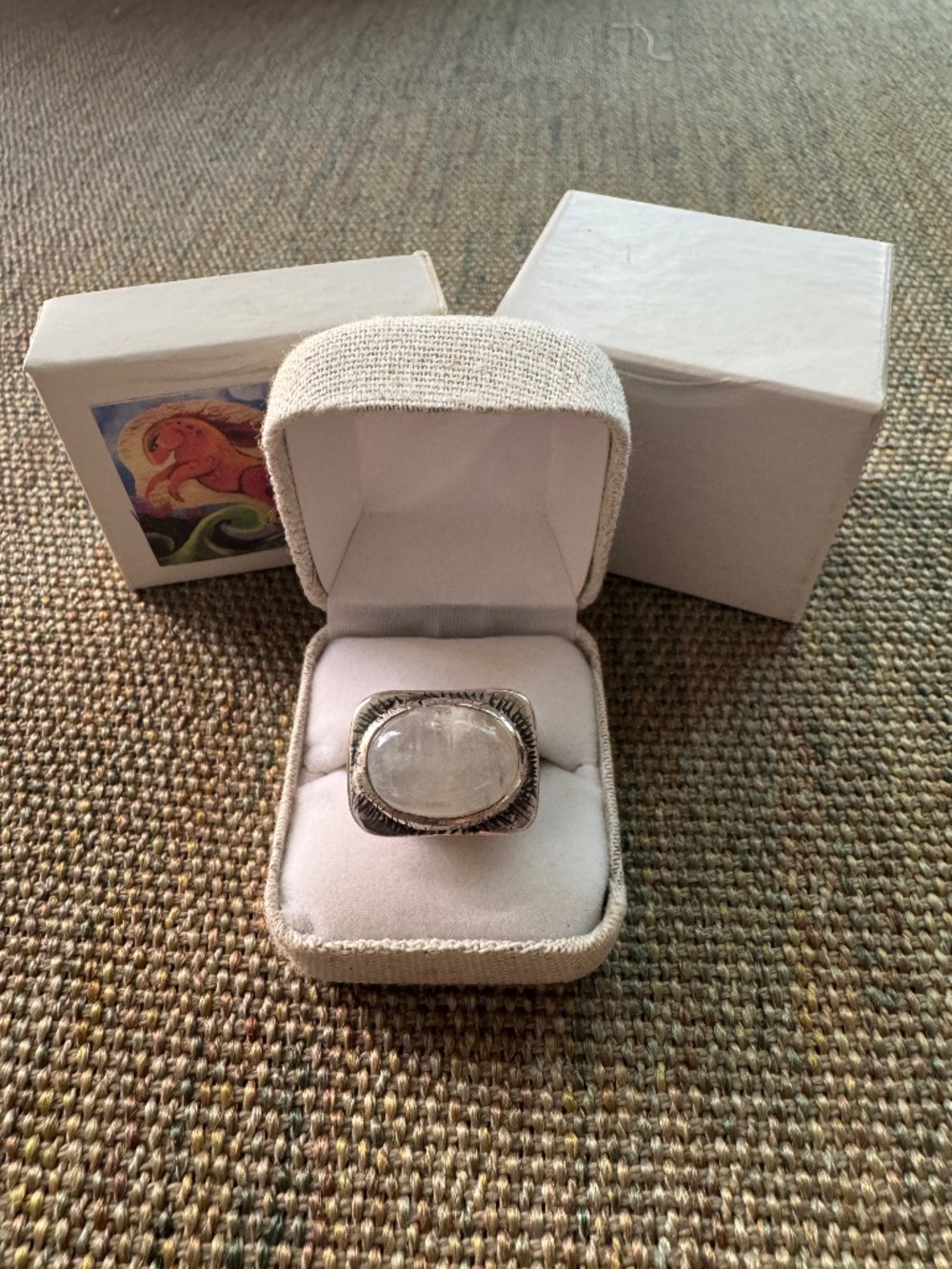 Jesus Maharry Magical Moon Stone Ring Size 8